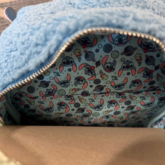 Loungefly Stitch Plush Sherpa Cosplay Mini Backpack - Picture 5 of 7